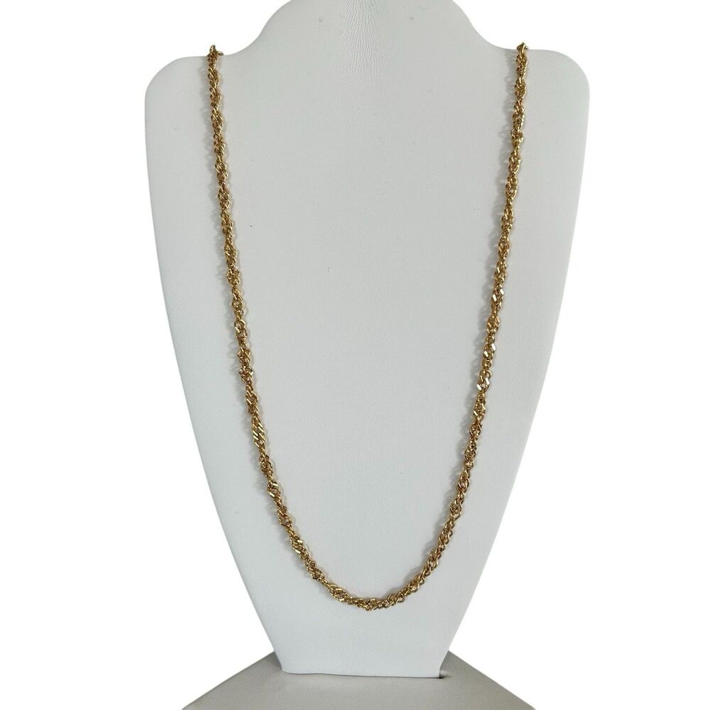 Vintage Sarah Coventry Gold Tone Twisted Chain Necklace 18"